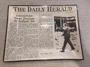 VTG Biloxi Mississippi Daily Herald Newspaper Glass Ashtray/Trinket Change Tray
