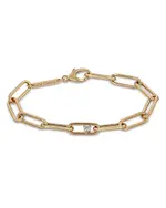 Zoe Chicco 14K Yellow Gold Prong Diamonds Diamond Paperclip Link Bracelet