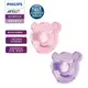 【PHILIPS AVENT】熊熊矽膠安撫奶嘴 0-3M 雙入組(SCF194/02 紫粉)