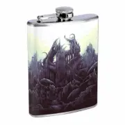 Dragon City Em1 Flask 8oz Stainless Steel Hip Drinking Whiskey