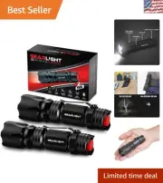 M3 Mini LED Flashlight - 2 Ultra-Bright Tactical Flashlights for Outdoor Safety