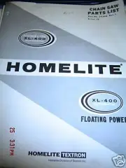 Homelite XL 400 parts list