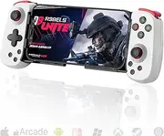 Megadream Wireless Controller for iPhone/Android, MFi Bluetooth Mobile Game Gamepad for iOS/Switch/Lite/PC/PS/Cloud Gaming Stretchable Joystick for iPhone 15 14 13/Plus/Pro/Max, Direct Play（White）