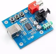 PCM2704 USB DAC Decoder Board, 2-Channel Analog Output S/PDIF Output Mini USB HiFi Sound Card Module