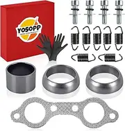 "YOSOPP Exhaust Pipe Gasket Kit for Polaris Ranger RZR 800 EFI 08-10 and Sportsman Ranger 700/800/900 - Includes Springs and OEM Part Numbers 5811511, 3610047, 7041804, 7041687, 5257254 - Easy Replace