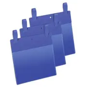 50PK Durable A5 Document Logistic Pockets w/Fastening Straps Landscape Dark Blue