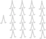 (21-Pack) Replacement Pool V-Clips - Pool Brush Plastic Clips/Pool Pole Net Cli