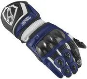 Arlen Ness Monza 2.0 Motorcycle Gloves, black-white-blue, Size S for Men Black White Blue
