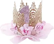 [Generic] Crown for Baby Girl, Baby Crown Princess?Flower Crowns, Girls Hair Accessories for 1st Favors Photo Booth
