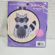 Dimensions Learn-a-Craft Felt Applique & Embroidery Kit 6" Round Little Raccoon