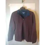 Izod Sweater 1/4 Zip Pullover Maroon Size XL Long Sleeve New With Tags