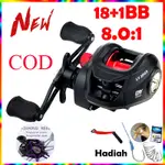 BAITCASTING REEL BC 高速 10KG 最大阻力釣魚線輪 8.0:1 18+1BB RELL RILL