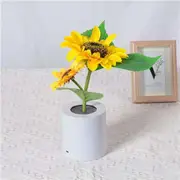 2 Head LED Sunflower Night Light Home Decorative Flower Lamp Rechargeable
