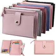 Women's Wallet Credit Card Holder Wallet PU Leather Daily Holiday Zipper Large Capacity Waterproof Lightweight Solid Color Black Pink Light Red