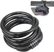 Seway Scooter Lock Cable for Xiaomi Mijia M365 ES Series Segway Ninebot, Bicycle Combination Locks Coiled Chain Lock Basic Self Coiling Core Steel Wire 4 ft. Long 1/3 inch Fit for M365/ES1/ES2/ES3/ES4