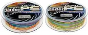 NUZAMAS Set of Two Braided Fishing Lines, Total 200m/220yds, Mixed Colors, 4 Strands Weaves, Super Smooth PE Braided Lines, Size 1.0 (8.3kg/18.3lbs) and Size 3.0 (18.2kg/40lbs)