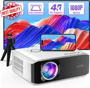 Projector 4K 1080P WiFi BT 22000L Auto Focus Keystone w/ Tripod Portable