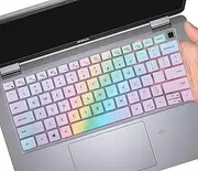 Colorful Keyboard Cover for Dell Latitude 3000 3340 13.3"(2023), Dell Latitude 5320 5330 5340 5350 13.3, Dell Latitude 7320 7330 7340 7350 13.3", Dell Latitude 7340 13.3" Laptop Protector -Rainbow