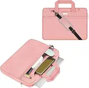 [HESTECH] 12 Inch Laptop Sleeve Bag Compatible with Apple MacBook Air 13in M2/M3,HP/Dell/Lenovo/Samsung/ASUS,Travel Laptop Shoulder Bag,Pink