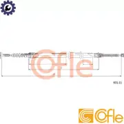 CABLE PARKING BRAKE 631.11 FOR FIAT PALIO/Weekend/WEEKEND/ALBEA SIENA PETRA 1.5L