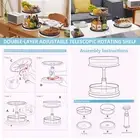 2-Tier Spice Rack Organizer 360° Rotating Lazy Susan Turntable Spice Rack chYvy