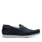 Clarks Mens ShacreLiteStep Blue Suede Casual Shoes