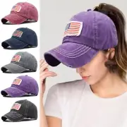Polo Style Cotton Baseball Cap Ball Couple Hat Adjustable Plain Solid Washed
