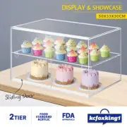 2 Tier Cake Bakery Muffin Donut Pastries Cabinet 5mm Acrylic Cupcake Display 5mm
