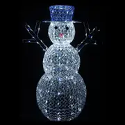 Christmas Decoration 3D Crystal Snowman 50, 80, 120cm LED Display Indoor/Outdoor