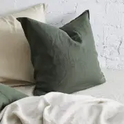 Pure European Linen Euro Pillowcase Natural Size 65X65cm by MyHouse
