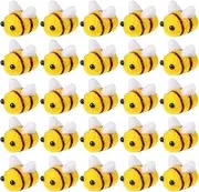 Toddmomy 25 Pcs Wool Felt Mini Craft Balls Bumble Bees for Crafts Decoration Party Favors Jewelry Accessory