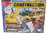 New "Construction" Melissa & Doug 24 Jumbo Piece Floor Puzzle 2'x3' Ages 3+ OSS