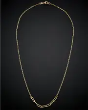 14K Italian Gold Paperclip Necklace