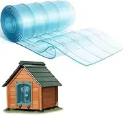 Dog Door Replacement Flaps, Doghouse or Kennel Door Flap, Pet Products and Supplies，Safe Plastic Vinyl Strip for DIY Doghouse or Cat Door (7.9 in x 4.9 ft)