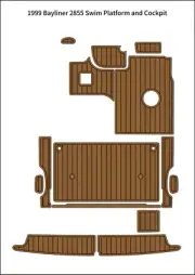 1999 Bayliner 2855 Swim Platform Cockpit Boat EVA Foam Teak Deck Flooring Mat