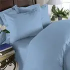 1200 Thread Count 100% Egyptian Cotton Bed Sheet Set 1200 TC TWIN Blue Solid