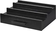 [Generic] Perfume Rack Organiser - Elegant Fragrance Organizer Three-Layer Perfume Rack, Perfume Holder Stand, Perfume Display, Black Perfume Organizer With Drawers For Glasses, Men, Cash, Card