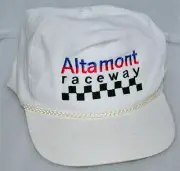 ALTIMONT RACEWAY RACING HAT NEVER WORN COLOR WHITE ADJUSTABLE SIZE