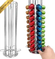 Nespresso Original Line Coffee Capsule Holder Carousel 360 Revolving 40 Pods