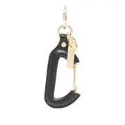 [Prada] Prada Leather Carabiner Keyring ONE SIZE BLACK