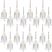 Carp Fishing Hooks Baits Trap: 12pcs Spring Bait Cage Trap Hooks with Spring Feeder Carp Fishing Tackle