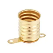 E10 Lamp Socket 30VDC 0.5A 19x13mm Bulb Holder Screw Base Gold Tone 10pcs