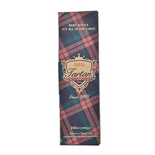 日本Dr.Betta防脹氣奶瓶Brain S3-Tartan 240ml(PPSU)-藍【親子良品】