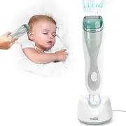 SUPERMAMA Baby Hair Clippers, Ultra Quiet Electric Vacuum Baby Clippers with Charger Base, Cordless Rechargeable Waterproof Haircut Kit for Kids & Men