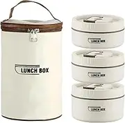 Stainless Steel Bento Box Adult Lunch Box, Portable Insulated Lunch Containers With Bag, Separate Stackable Lunch Box Set with Lids,Leakproof for Adult Kids Men Women