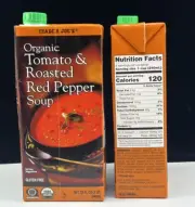 2X Trader Joe’s Organic Tomato & Fire Roasted Red Pepper Soup 32oz SO DELICIOUS!