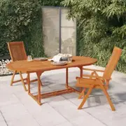Folding Garden Chairs 2 pcs Solid Wood Eucalyptus