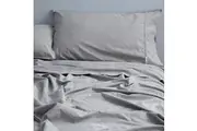 Canningvale Fitted Sheet Set Vintage Softwash Cotton Smokey Grey