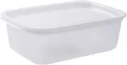 [Xiao Hua] 4-Piece Transparent Fresh-Keeping Storage Box, Kitchen Refrigerator Storage Sealed Container, Fruit and Vegetable Food Sorting and Storage Box, Large Size 20.2 * 13.8 * 6.2cm
