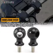 Handlebar Risers Kit Black for Harley Springer Softail Heritage Softail FLSTS